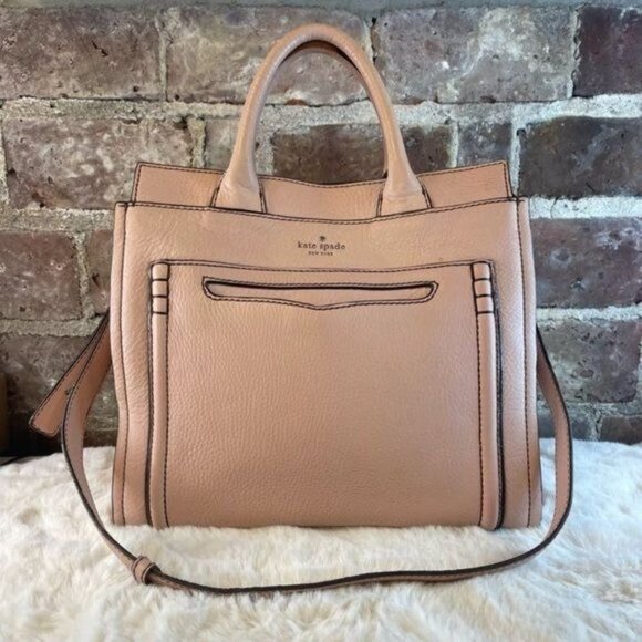 Kate Spade Women's Shoulder Hand Tote Bag 2 Way Leather Pink One Size Authentic - Picture 1 of 13